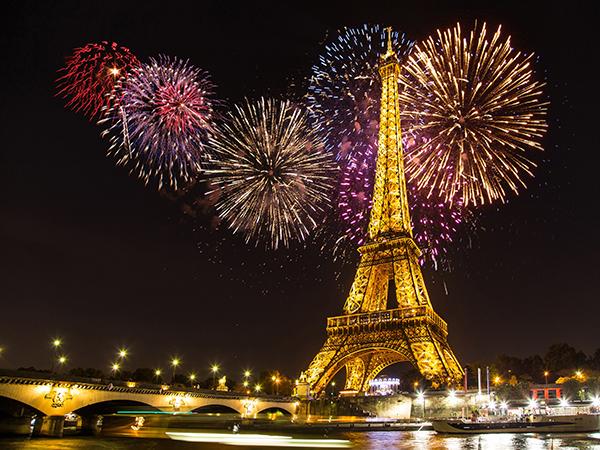 Katebackdrop£ºKate Night Eiffel Tower Backdrop Fireworks for Photography