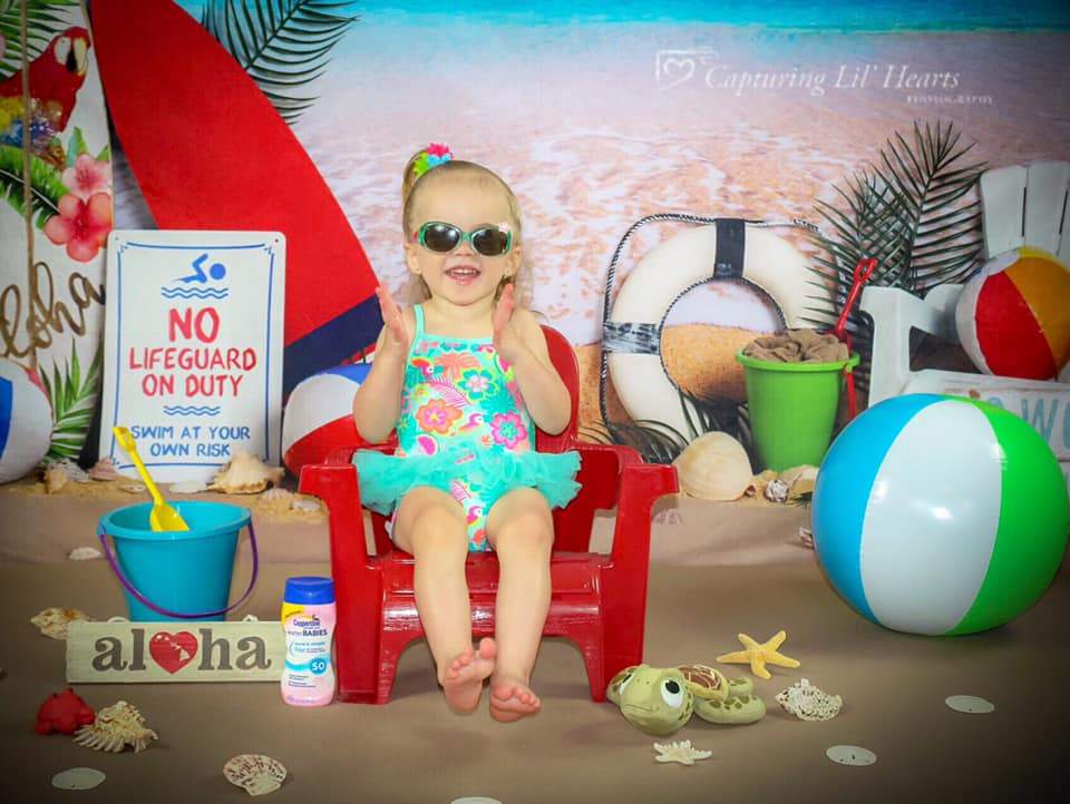 Kate Beach Day Sea Summer Backdrop for Photography Designed by Megan Leigh Photography -UK