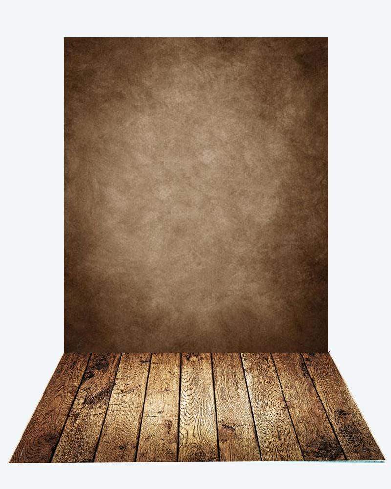 Kate Old Master Brown Backdrop + Dark Wood Rubber Floor Mat - Kate backdrop UK