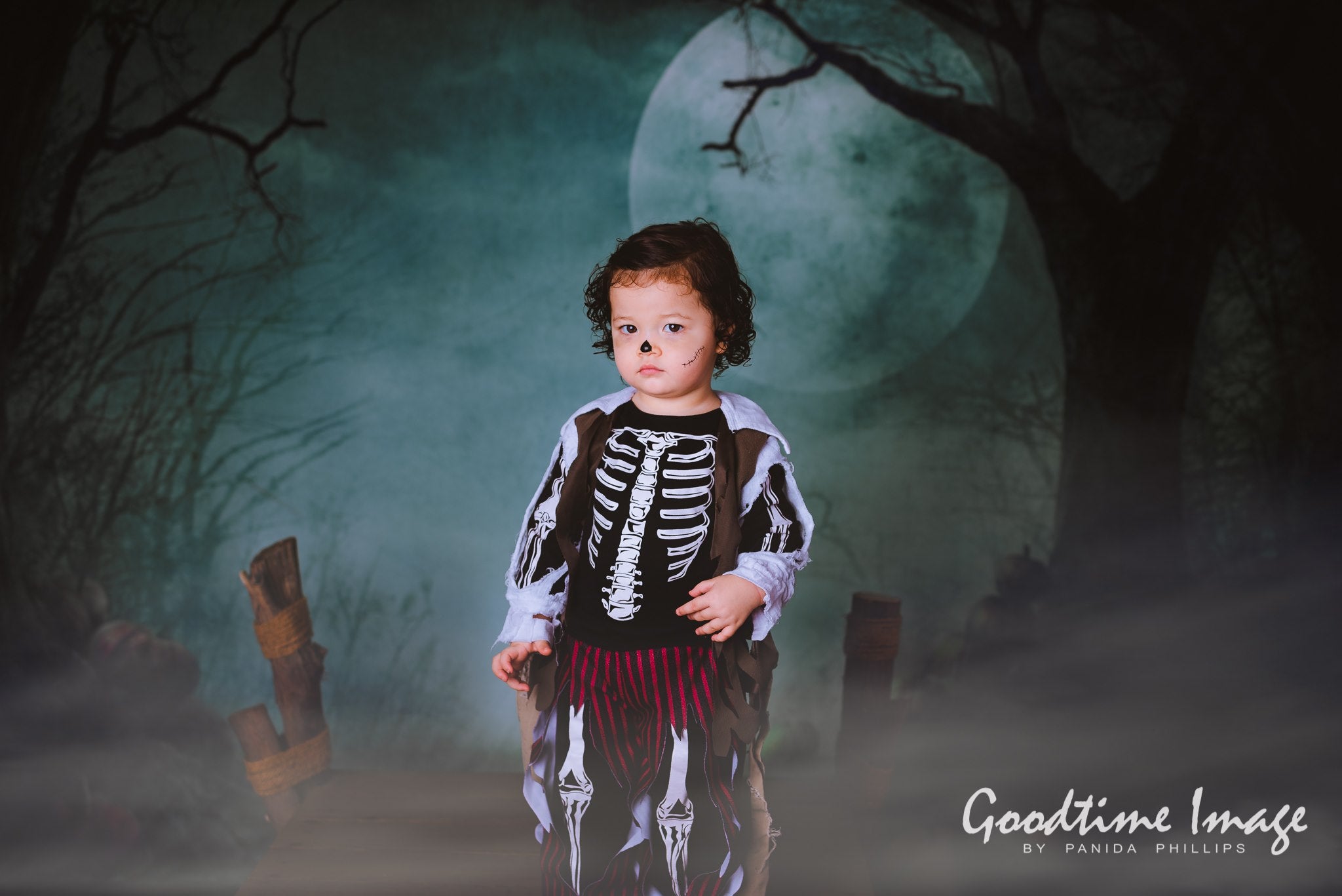 Kate Fantasy Halloween  Forest Night Moon Backdrops for Photography