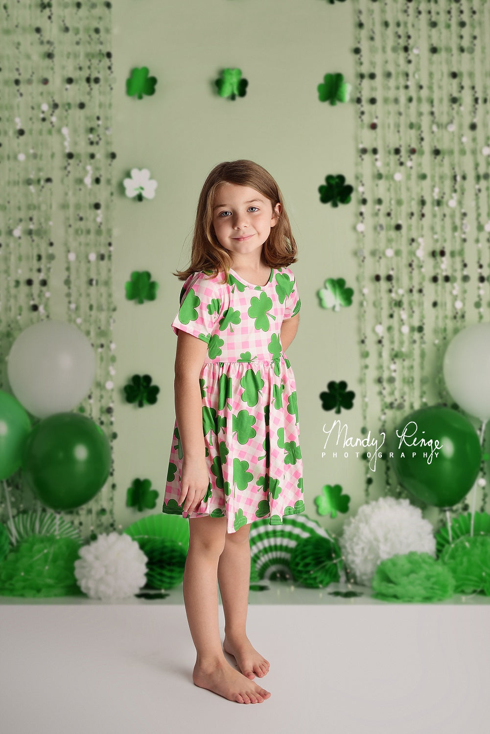 Kate St. Patrick's Day Shamrock Party Backdrop Designed by Mandy Ringe Photography