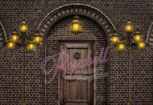 Kate Door with  Lamps Backdrop Designed by Rosabell Photography