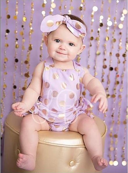 Kate Purple Gold Dots Children Backdrop for Photography Designed by Lisa B -UK