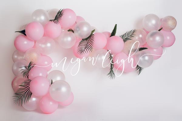 Kate Pink Balloon Garland Birthday Backdrop for Photography Designed by Megan Leigh Photography -UK