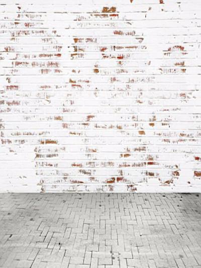 Katebackdrop£ºKate White Wall With Red Brick Photo Backdrop