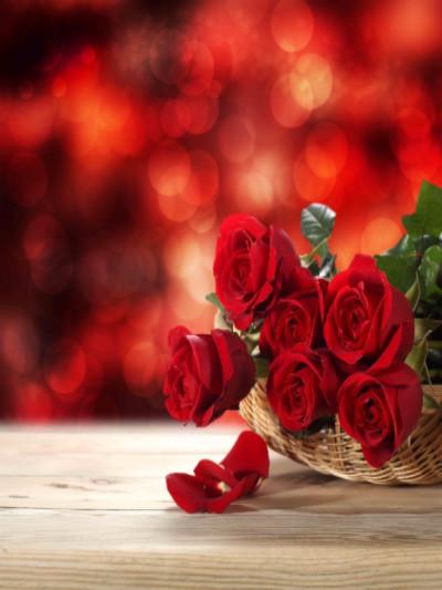 Kate Valentine's Day Photography Backdrops Red Roses Romantic Backdrop Photography Customize Floor Backdrops