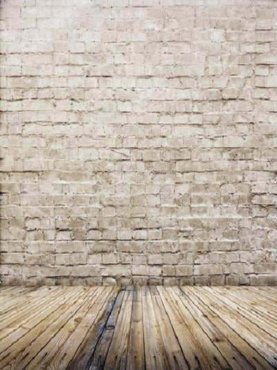 Katebackdrop£ºKate Gray Brick Wall Gray Wood Floor Backdrop Photo Wooden