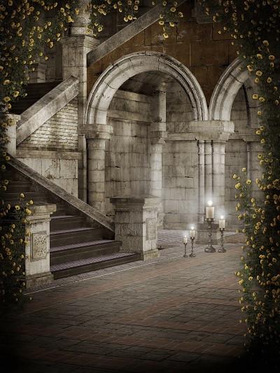 Katebackdrop£ºKate Retro Style Grey Castle Photography Backdrops